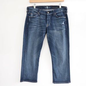 7 FOR ALL MANKIND Crop Josefina Cropped Blue Jeans Size 27